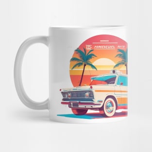 artwork of t-shirt graphic design of miami street Mug